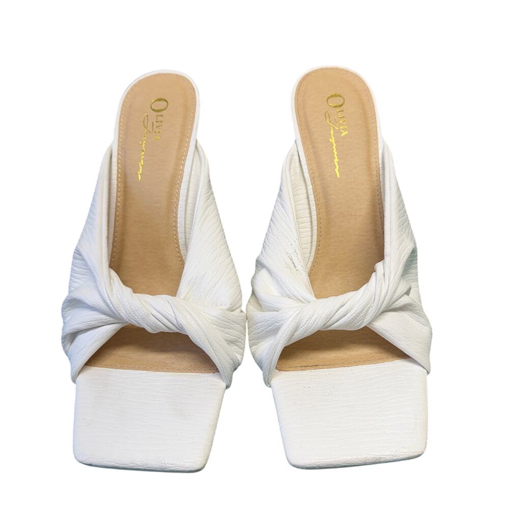 Olivia Ferguson white mule heels women’s‎ size 10 new with one tag on bottom - Picture 3 of 11